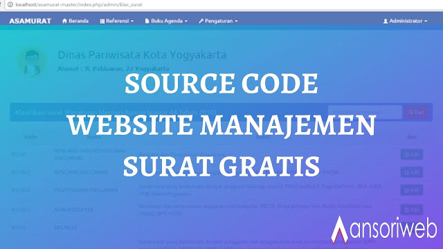 Source Code Web Manajemen Surat Gratis